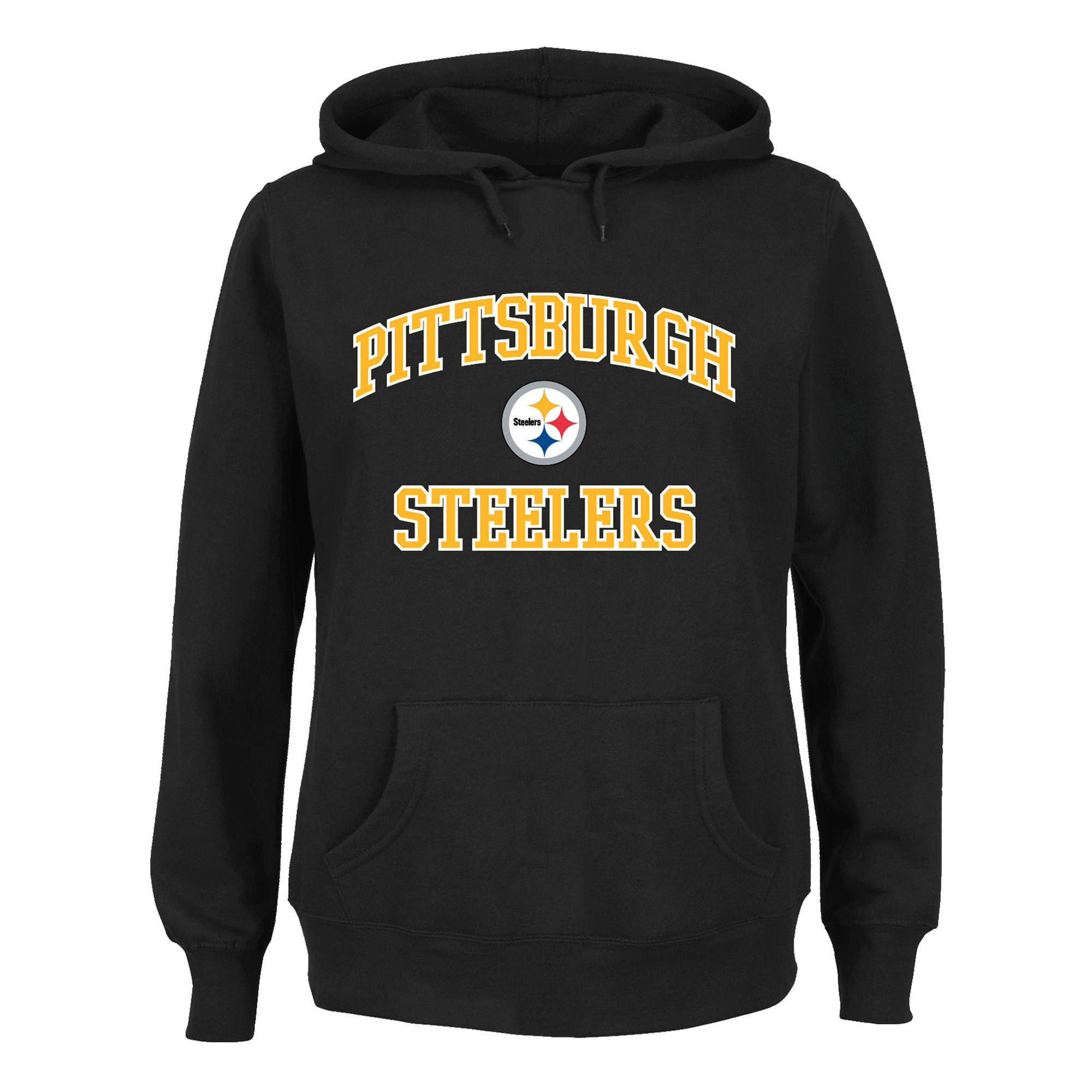 Women's Fanatics Black Pittsburgh Steelers Plus Size Heart & Soul Hoodie
