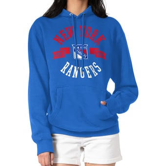 Women's G-III 4Her by Carl Banks Blue New York Rangers City Graphic Fleece Pullover Hoodie