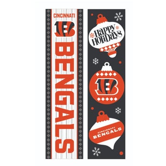 Cincinnati Bengals 47" Double Sided Christmas Leaner Fan Sign