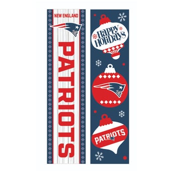 New England Patriots 47" Double Sided Christmas Leaner Fan Sign