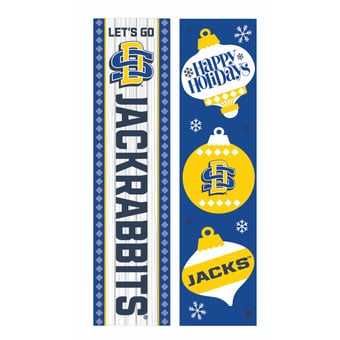 South Dakota State Jackrabbits 47" Double Sided Christmas Leaner Fan Sign