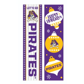 ECU Pirates 47" Double Sided Christmas Leaner Fan Sign