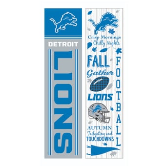 Detroit Lions 47" Double Sided Fall Leaner Fan Sign