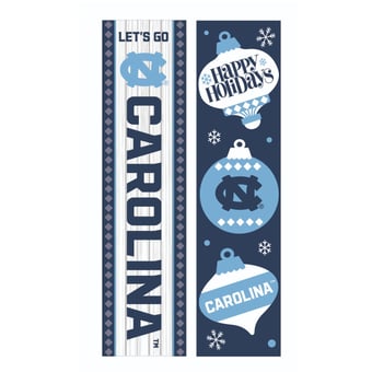 North Carolina Tar Heels 47" Double Sided Christmas Leaner Fan Sign
