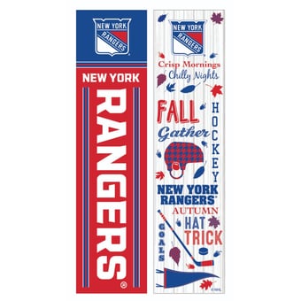 New York Rangers 47" Double Sided Fall Leaner Fan Sign