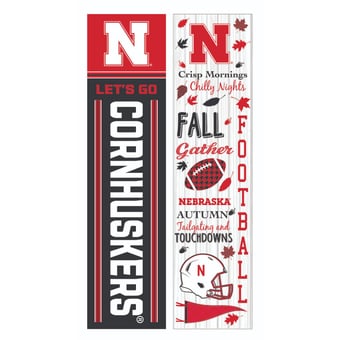 Nebraska Huskers 47" Double Sided Fall Leaner Fan Sign