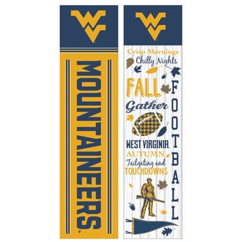 West Virginia Mountaineers 47" Double Sided Fall Leaner Fan Sign