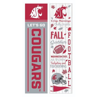 Washington State Cougars 47" Double Sided Fall Leaner Fan Sign