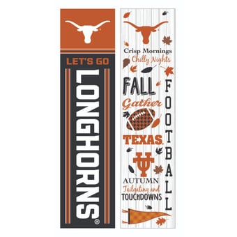 Texas Longhorns 47" Double Sided Fall Leaner Fan Sign