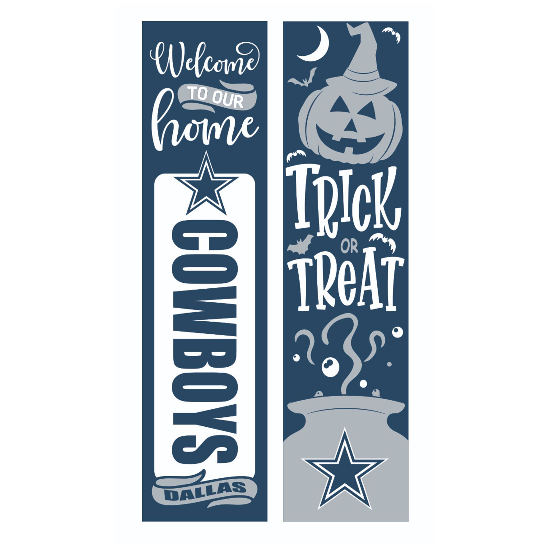 Dallas Cowboys 47" Double Sided Halloween Leaner Fan Sign