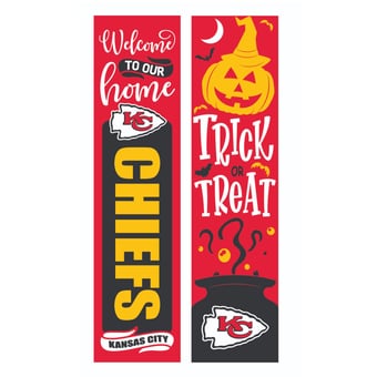 Kansas City Chiefs 47" Double Sided Halloween Leaner Fan Sign
