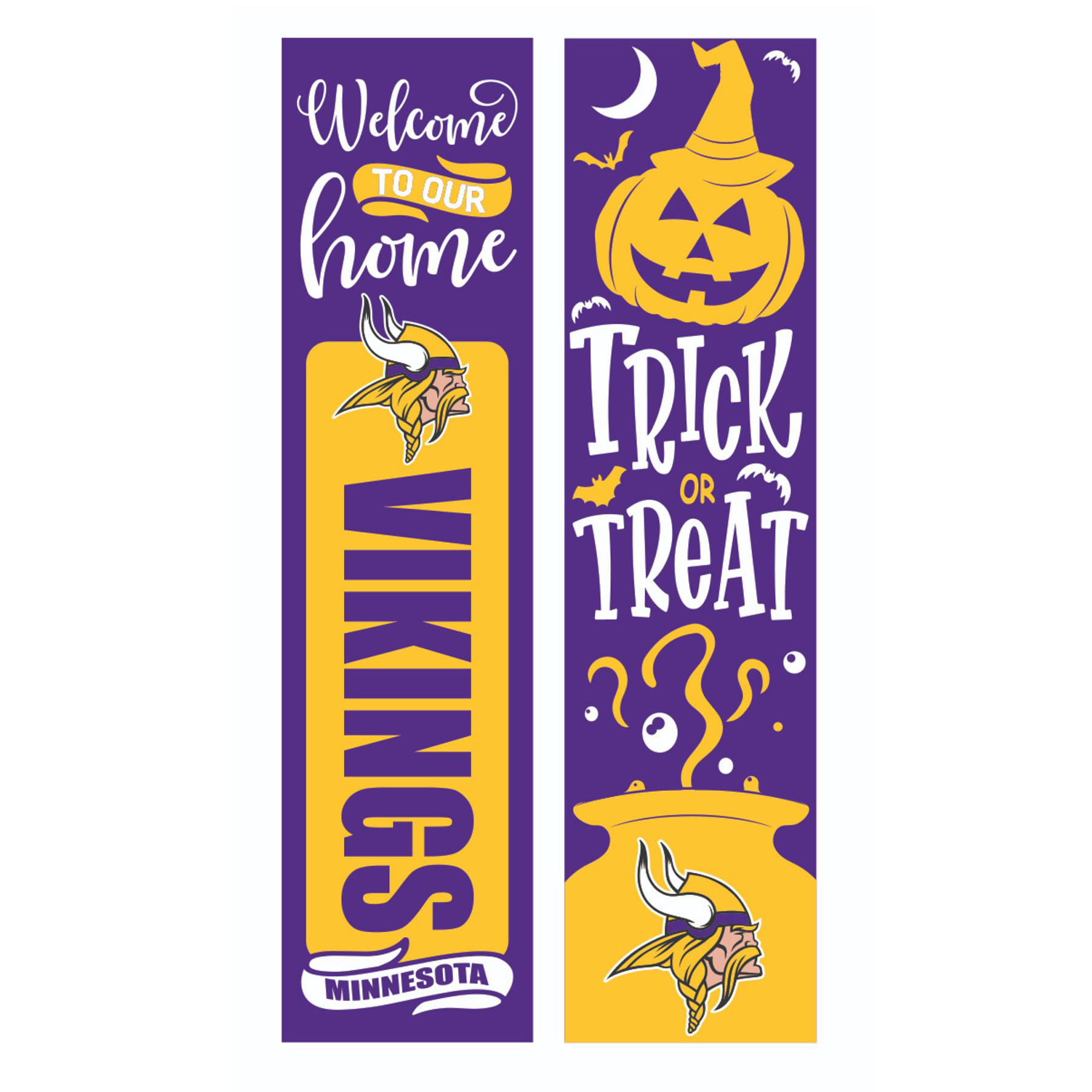 Minnesota Vikings 47" Double Sided Halloween Leaner Fan Sign