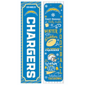 Los Angeles Chargers 47" Double Sided Winter Leaner Fan Sign