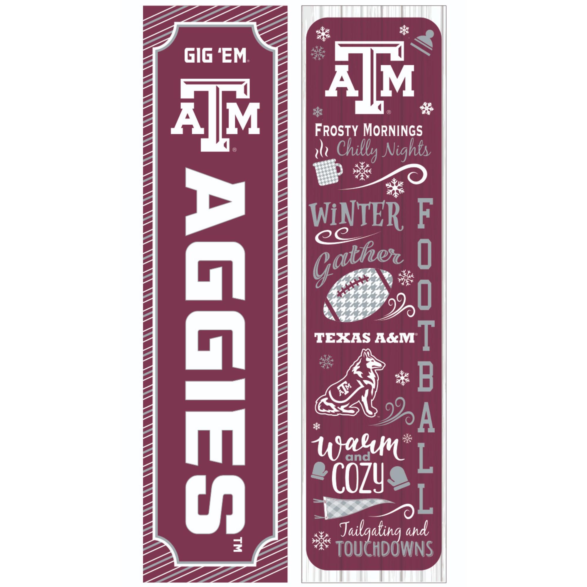 Texas A&M Aggies 47" Double Sided Winter Leaner Fan Sign