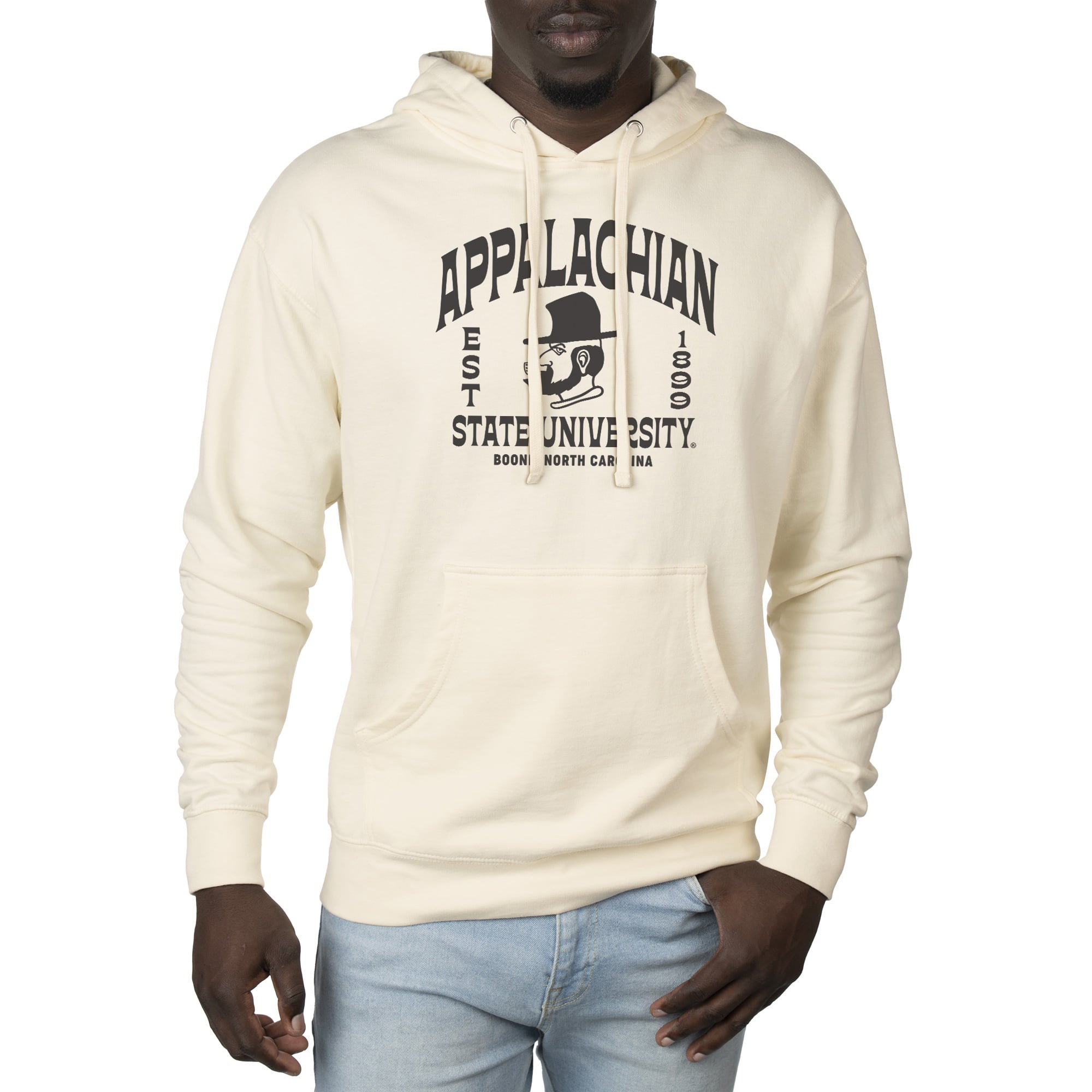 Men's Uscape Apparel Cream Appalachian State Mountaineers Standard Pullover Hoodie