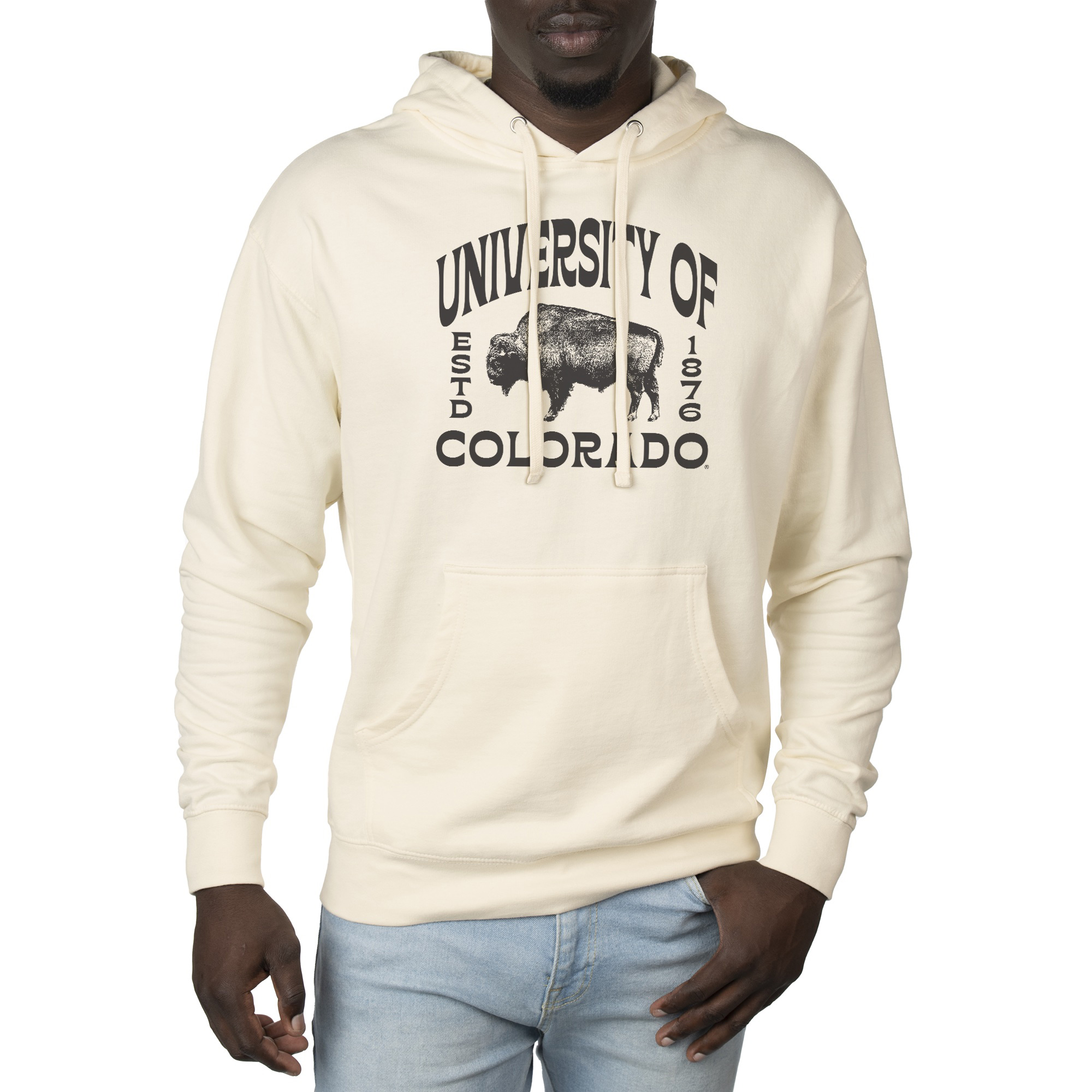 Men’s Uscape Apparel Cream Colorado Buffaloes Standard Pullover Hoodie Men’s Uscape Apparel Cream Colorado Buffaloes Standard Pullover Hoodie