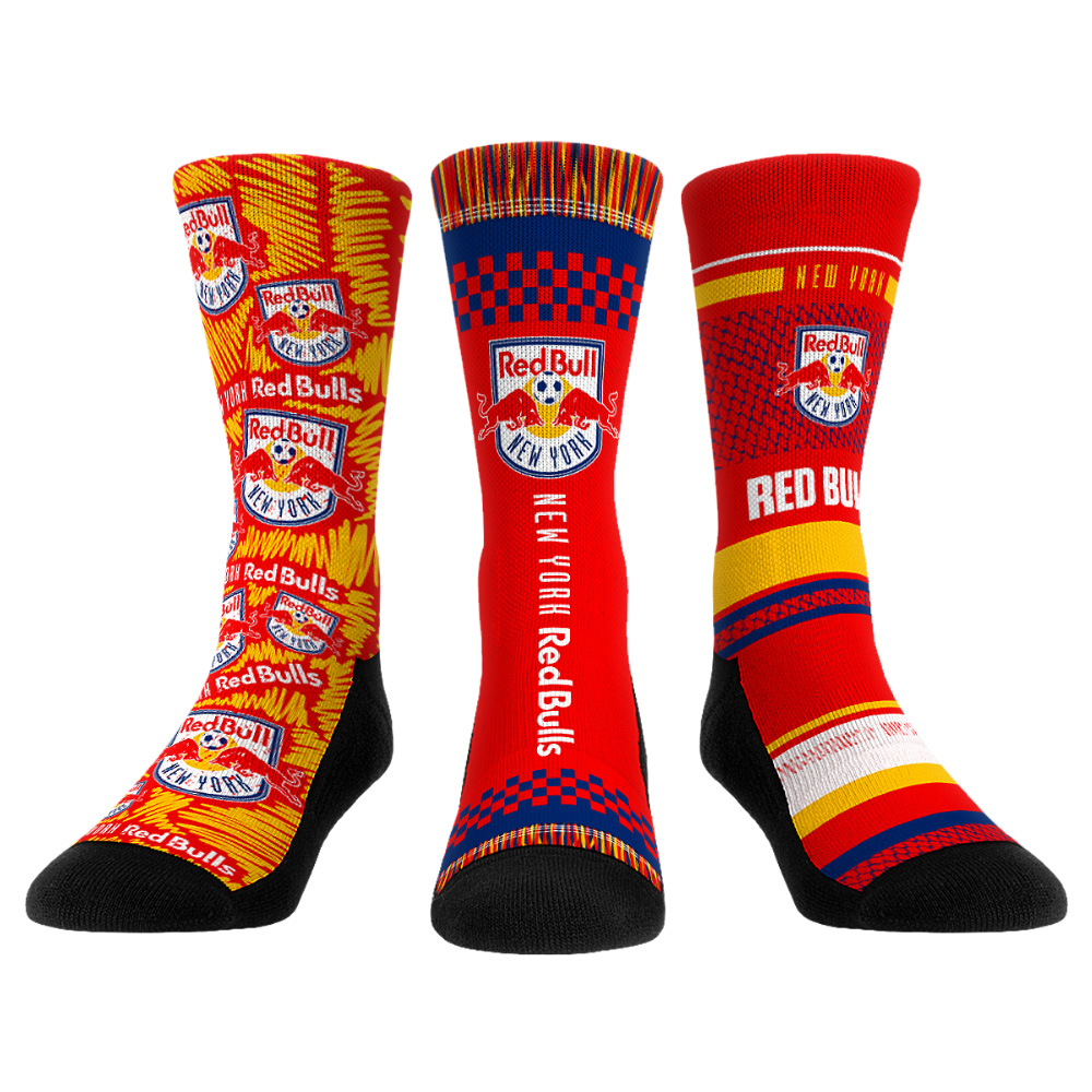 Youth Rock Em Socks New York Red Bulls Three-Pack Crew Socks Set Youth Rock Em Socks New York Red Bulls Three-Pack Crew Socks Set