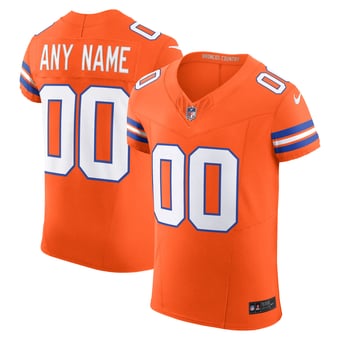 Men's Nike  Orange Denver Broncos Alternate 2 Mile High Collection 1977 Throwback Vapor F.U.S.E. Elite Custom Jersey
