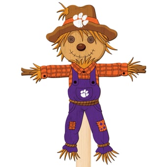 Clemson Tigers 12" Scarecrow Yard Stake