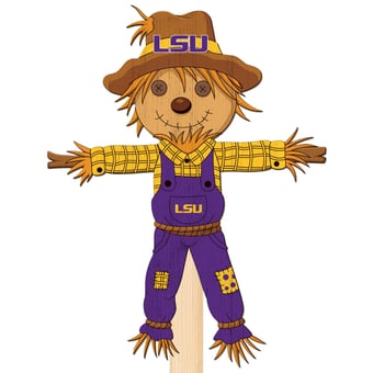 LSU Tigers 12" Scarecrow Yard Stake