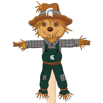 Michigan State Spartans 12" Scarecrow Yard Stake