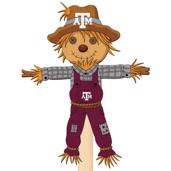 Texas A&M Aggies 12" Scarecrow Yard Stake