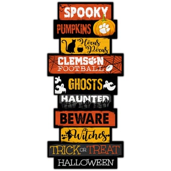 Clemson Tigers 24'' Halloween Celebration Stack Sign