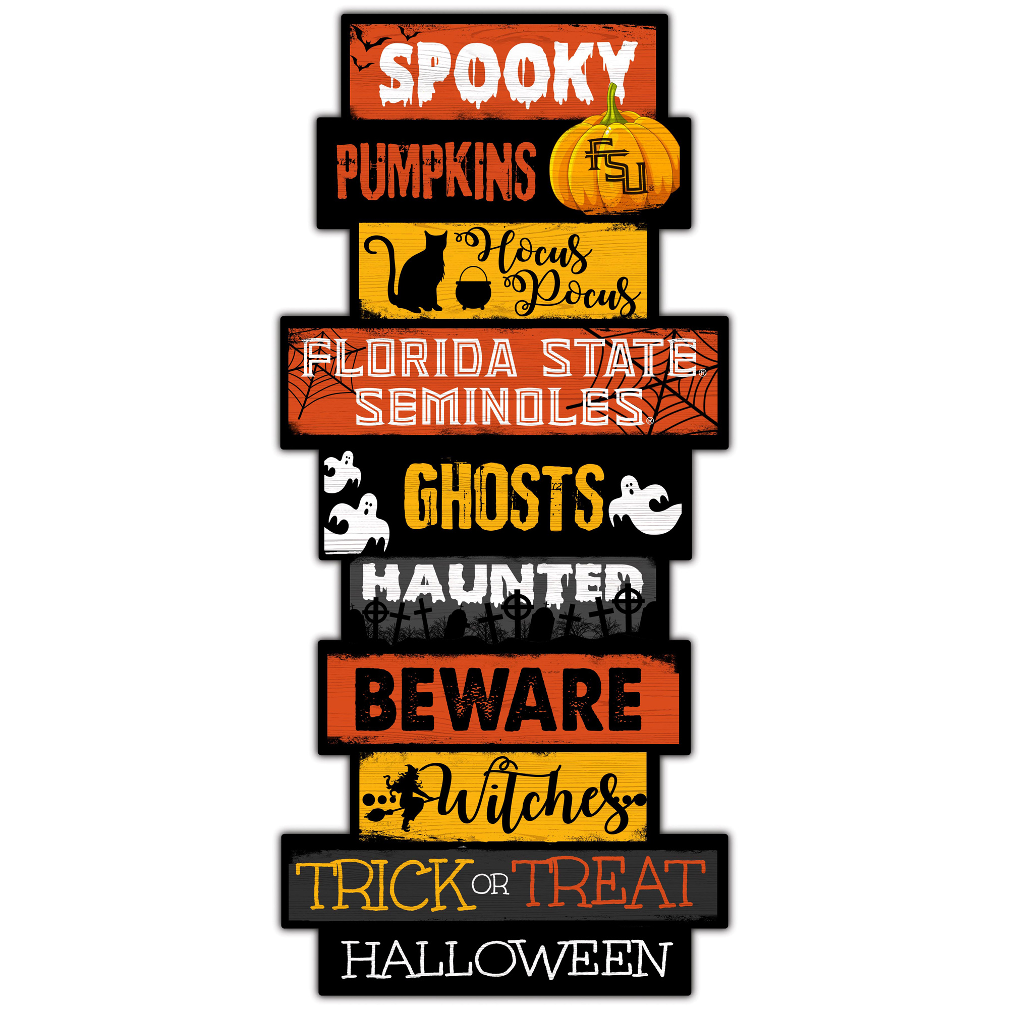 Florida State Seminoles 24'' Halloween Celebration Stack Sign