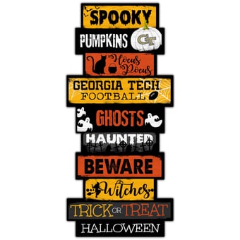 Georgia Tech Yellow Jackets 24'' Halloween Celebration Stack Sign