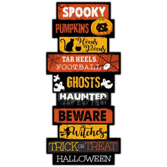 North Carolina Tar Heels 24'' Halloween Celebration Stack Sign