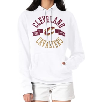 Women's G-III 4Her by Carl Banks  White Cleveland Cavaliers City Pullover Hoodie
