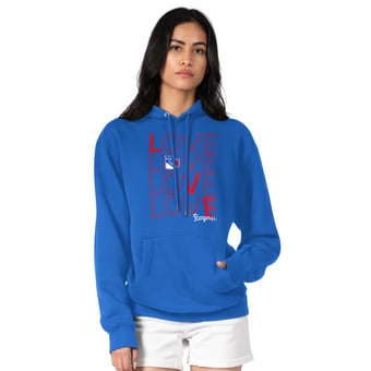 Women's G-III 4Her by Carl Banks  Blue New York Rangers Hockey Love Fleece Pullover Hoodie