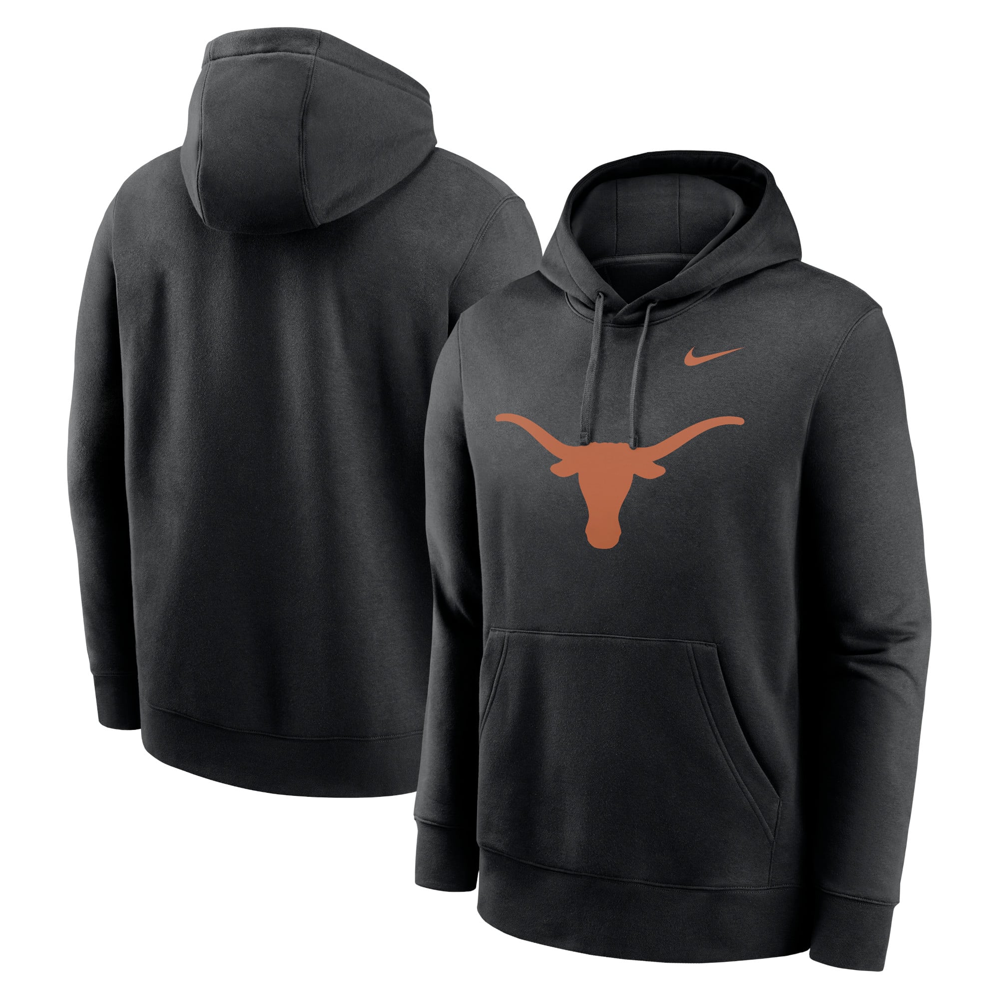 Men's Nike Black Texas Longhorns Primetime Club Fleece Pullover Hoodie