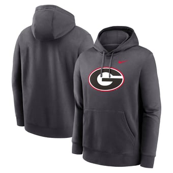 Men's Nike Anthracite Georgia Bulldogs Primetime Club Fleece Pullover Hoodie