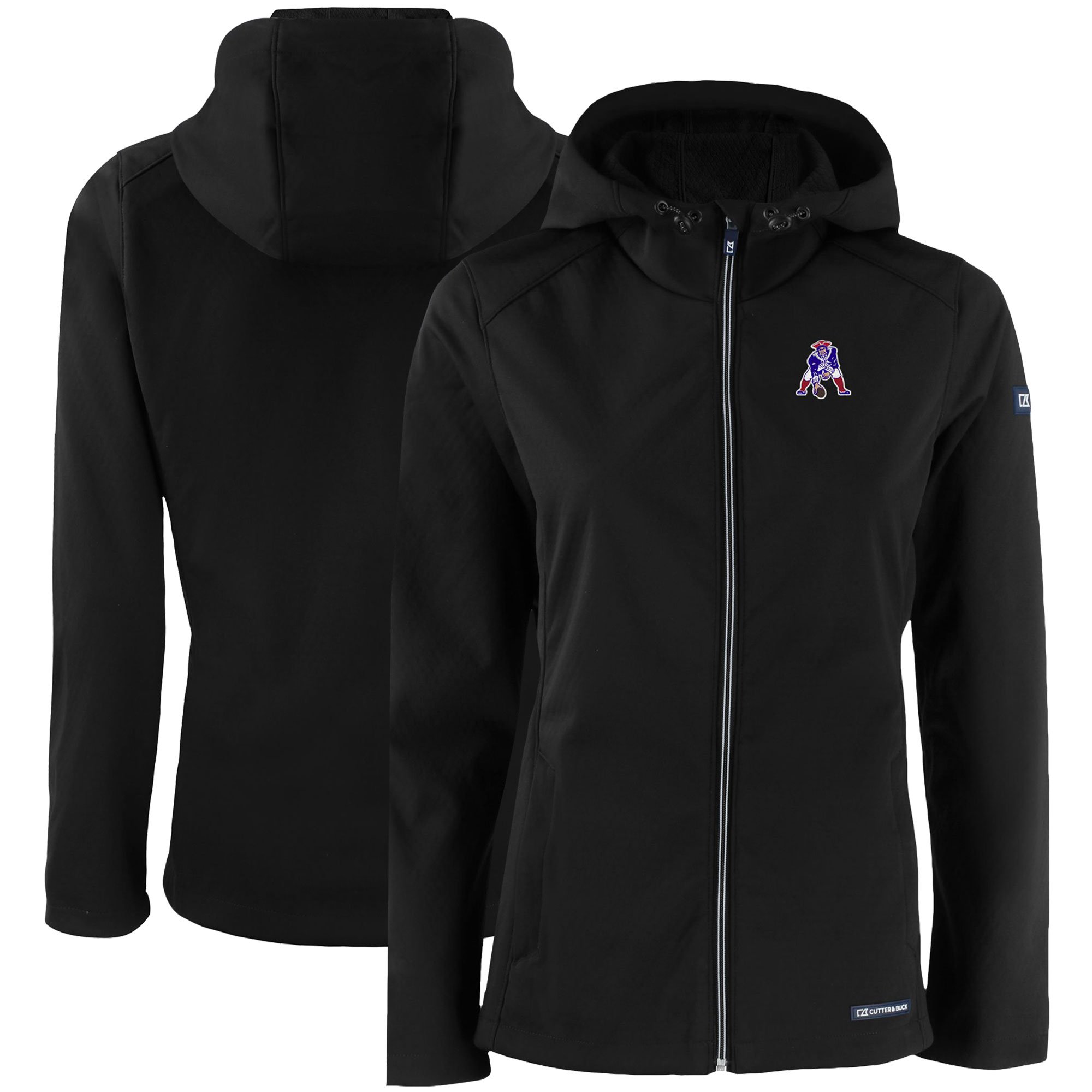 Women’s Cutter & Buck Black New England Patriots Evoke Eco Softshell Recycled Full-Zip Hooded Jacket Women’s Cutter & Buck Black New England Patriots Evoke Eco Softshell Recycled Full-Zip Hooded Jacket
