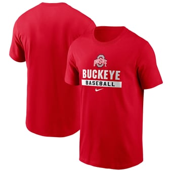 Men's Nike Scarlet Ohio State Buckeyes Baseball T-Shirt
