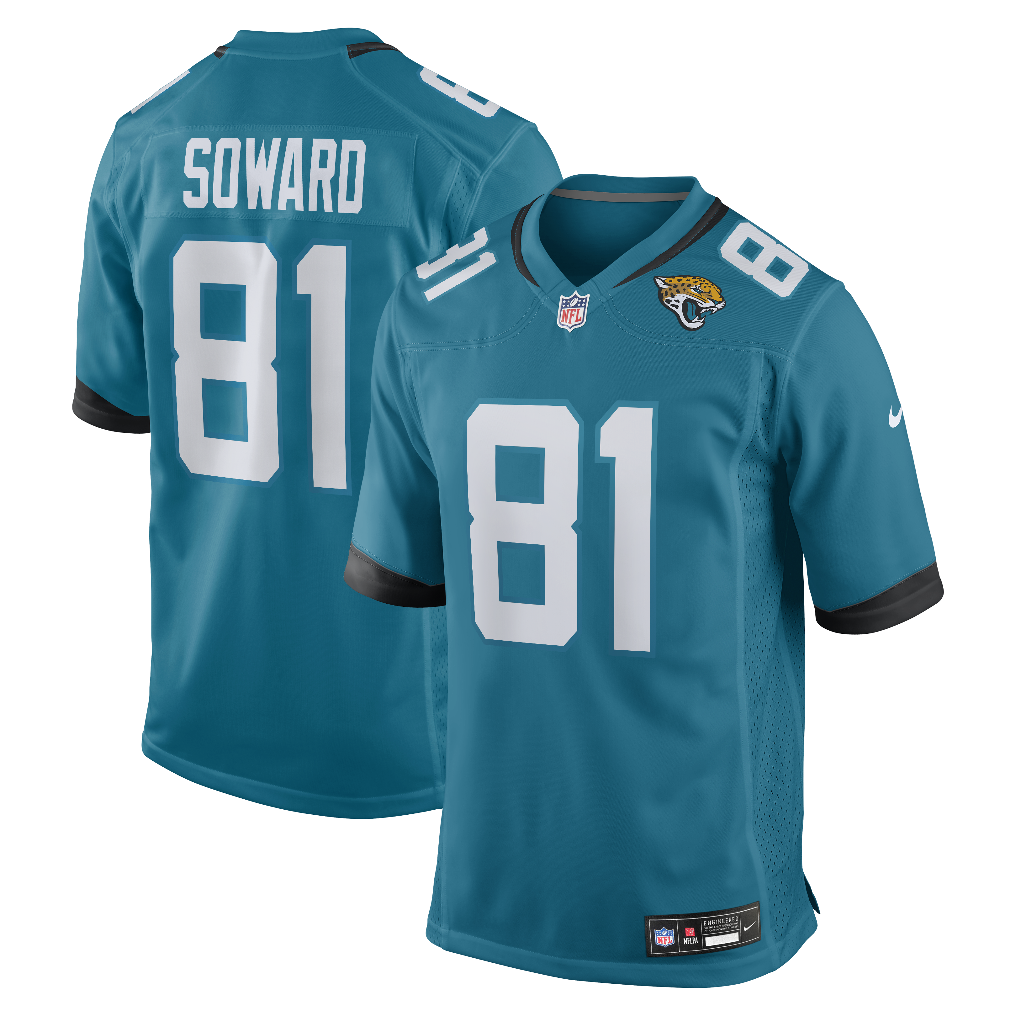 Men's Nike R. Jay Soward Teal Jacksonville Jaguars Retired Player Team Game Jersey