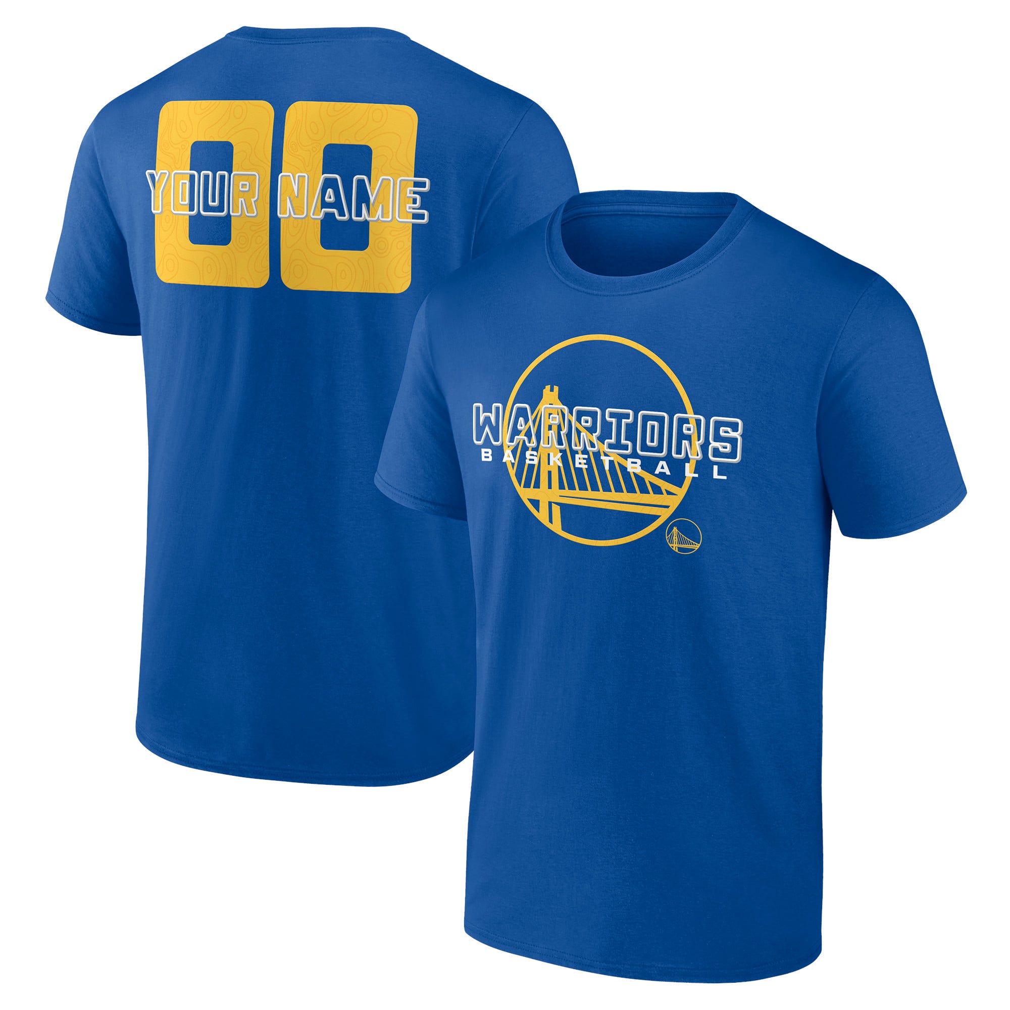 Men's Royal Golden State Warriors Stellar Personalized Name & Number T-Shirt