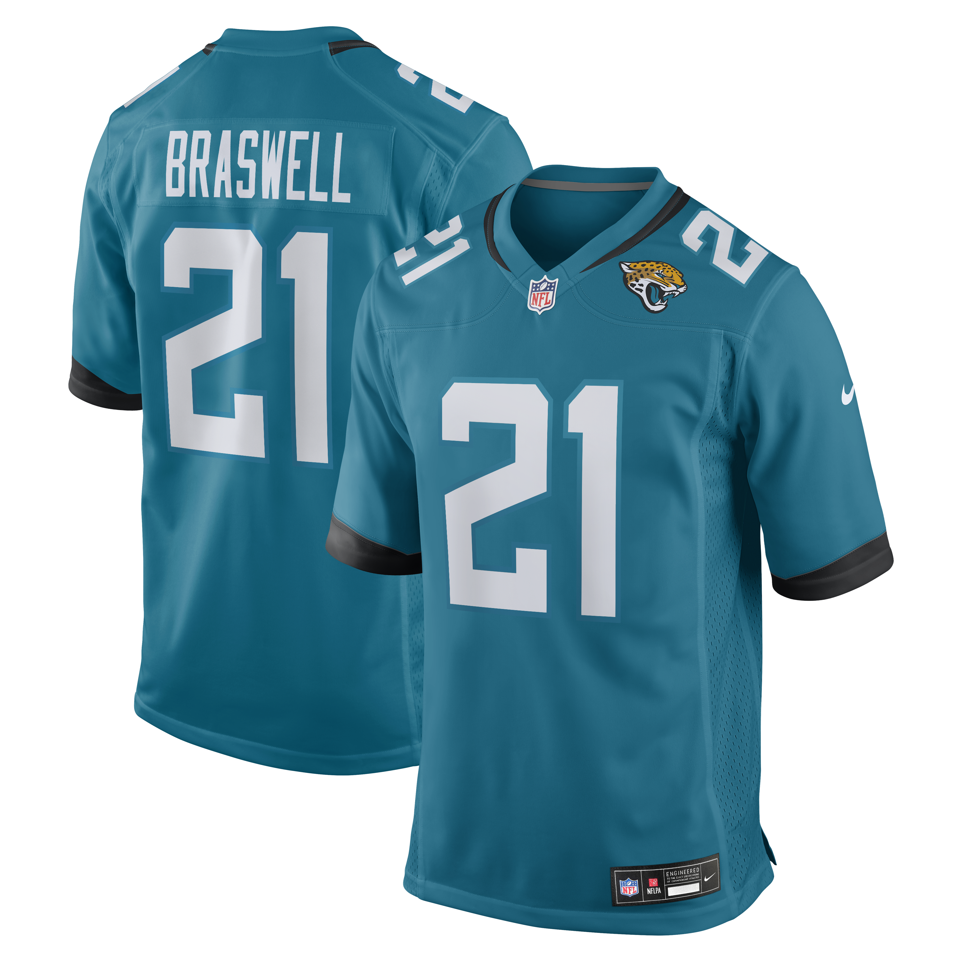 Men's Nike Christian Braswell Teal Jacksonville Jaguars Team Game Jersey