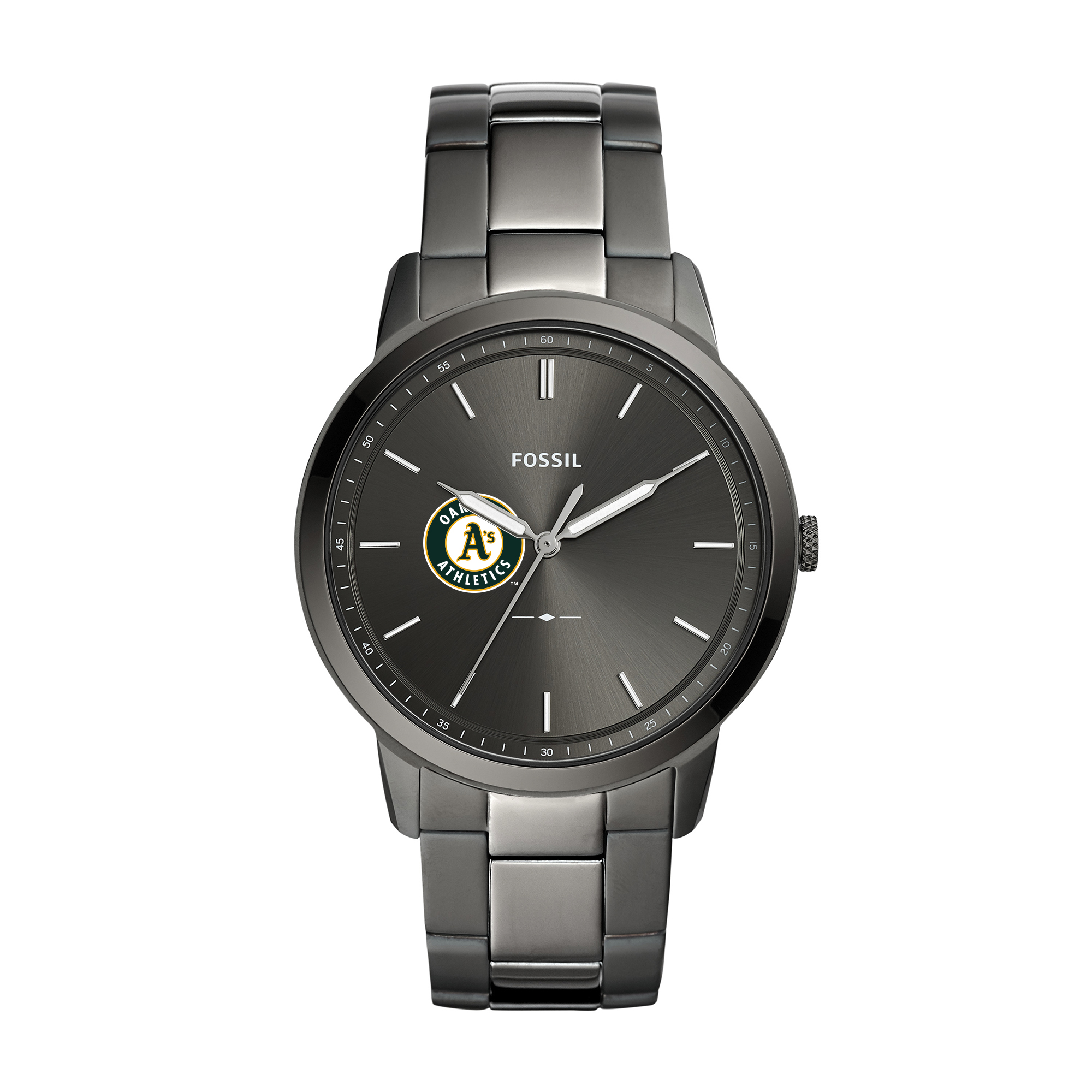 Men's Fossil Gray Athletics Fossil Minimalist Smoke Stainless Steel Watch