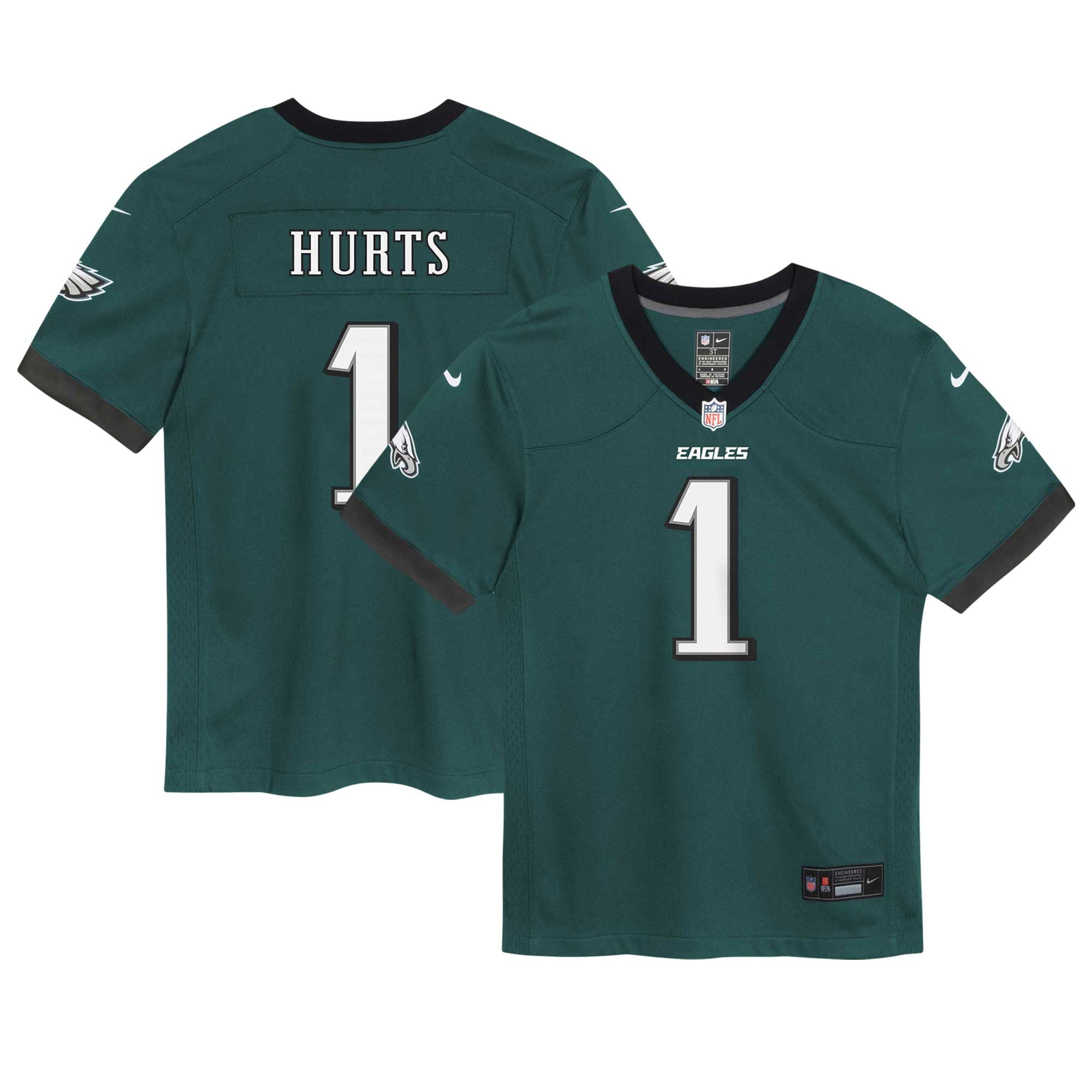 Toddler Nike Jalen Hurts Midnight Green Philadelphia Eagles Game Jersey Toddler Nike Jalen Hurts Midnight Green Philadelphia Eagles Game Jersey