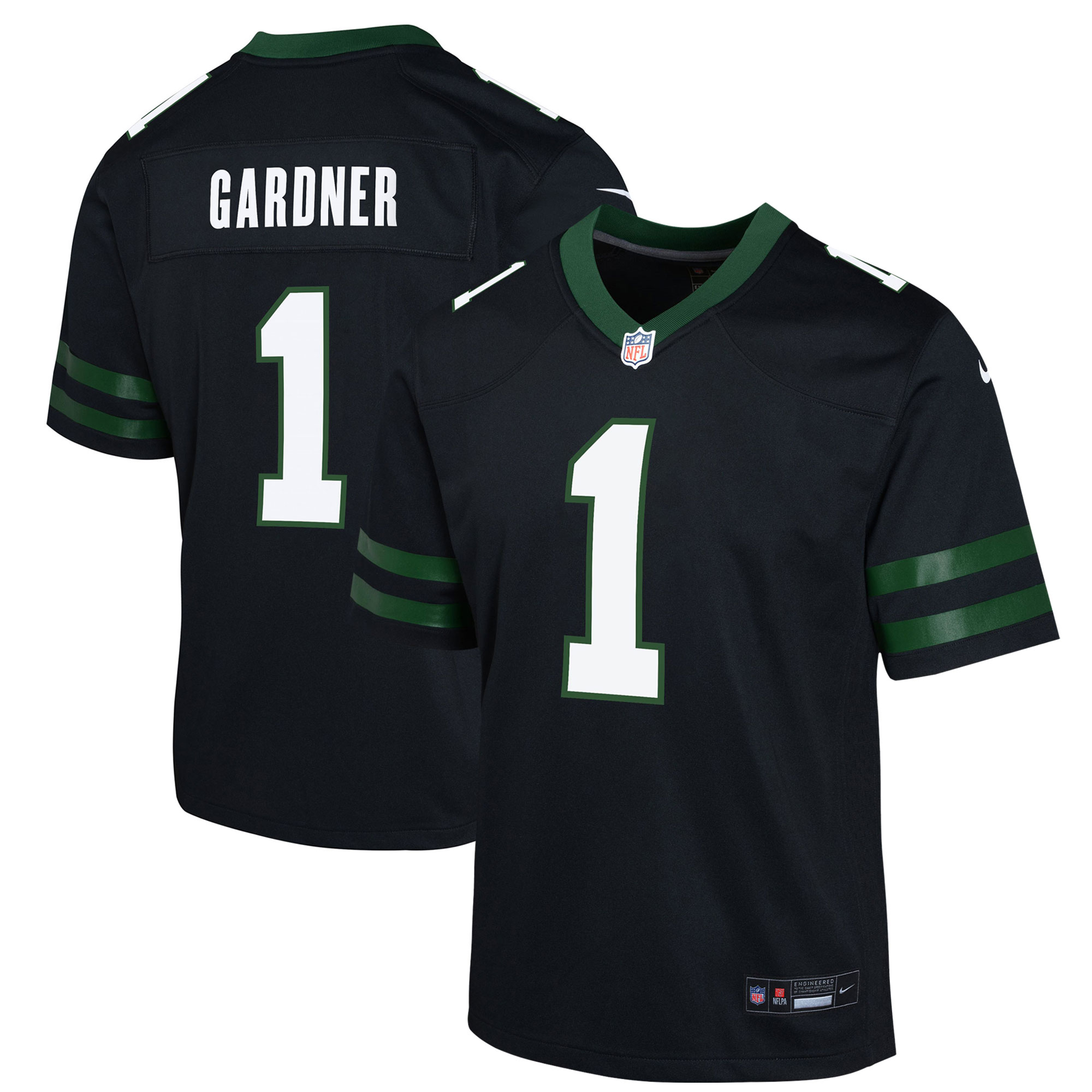 Youth Nike Ahmad Sauce Gardner Black New York Jets Game Jersey