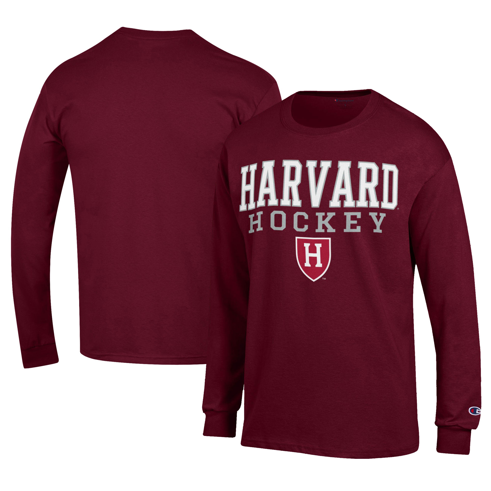 Men’s Champion Crimson Harvard Crimson Icon Logo Hockey Jersey Long Sleeve T-Shirt Men’s Champion Crimson Harvard Crimson Icon Logo Hockey Jersey Long Sleeve T-Shirt