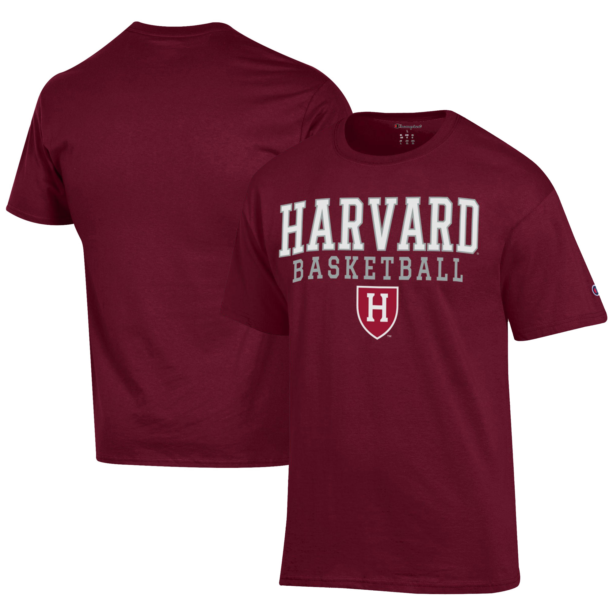 Men's Champion Crimson Harvard Crimson Icon Logo Basketball Jersey T-Shirt