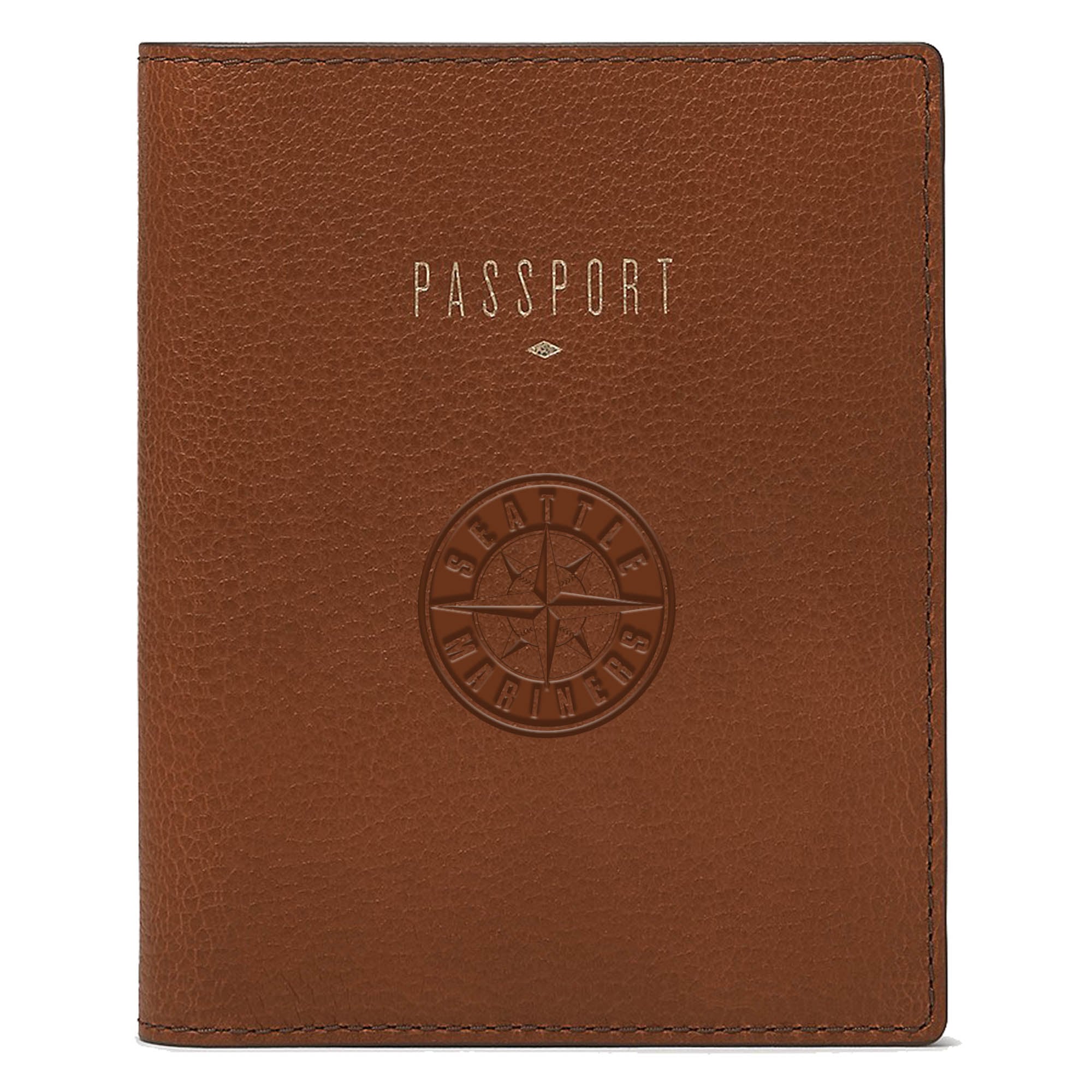 Fossil Brown Seattle Mariners Travel RFID Passport Case