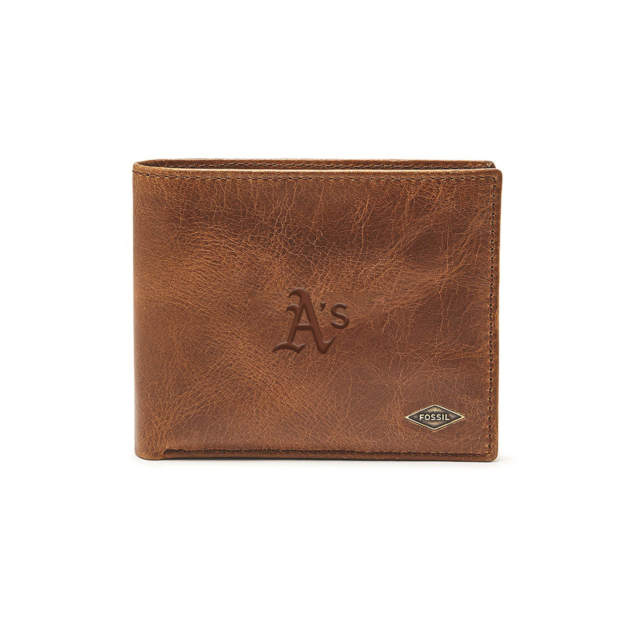 Fossil Brown Athletics Ryan RFID Passcase Wallet
