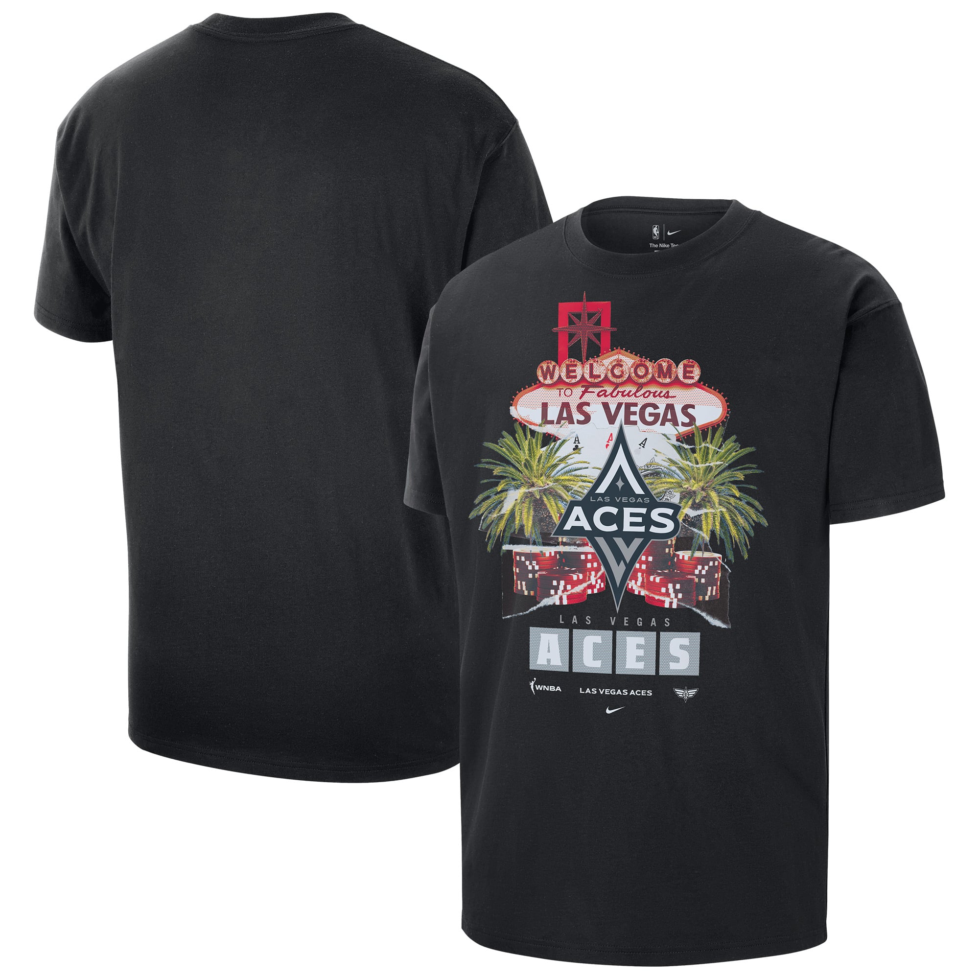 Men's Nike Black Las Vegas Aces Original Content City Edition Max90 Oversized T-Shirt