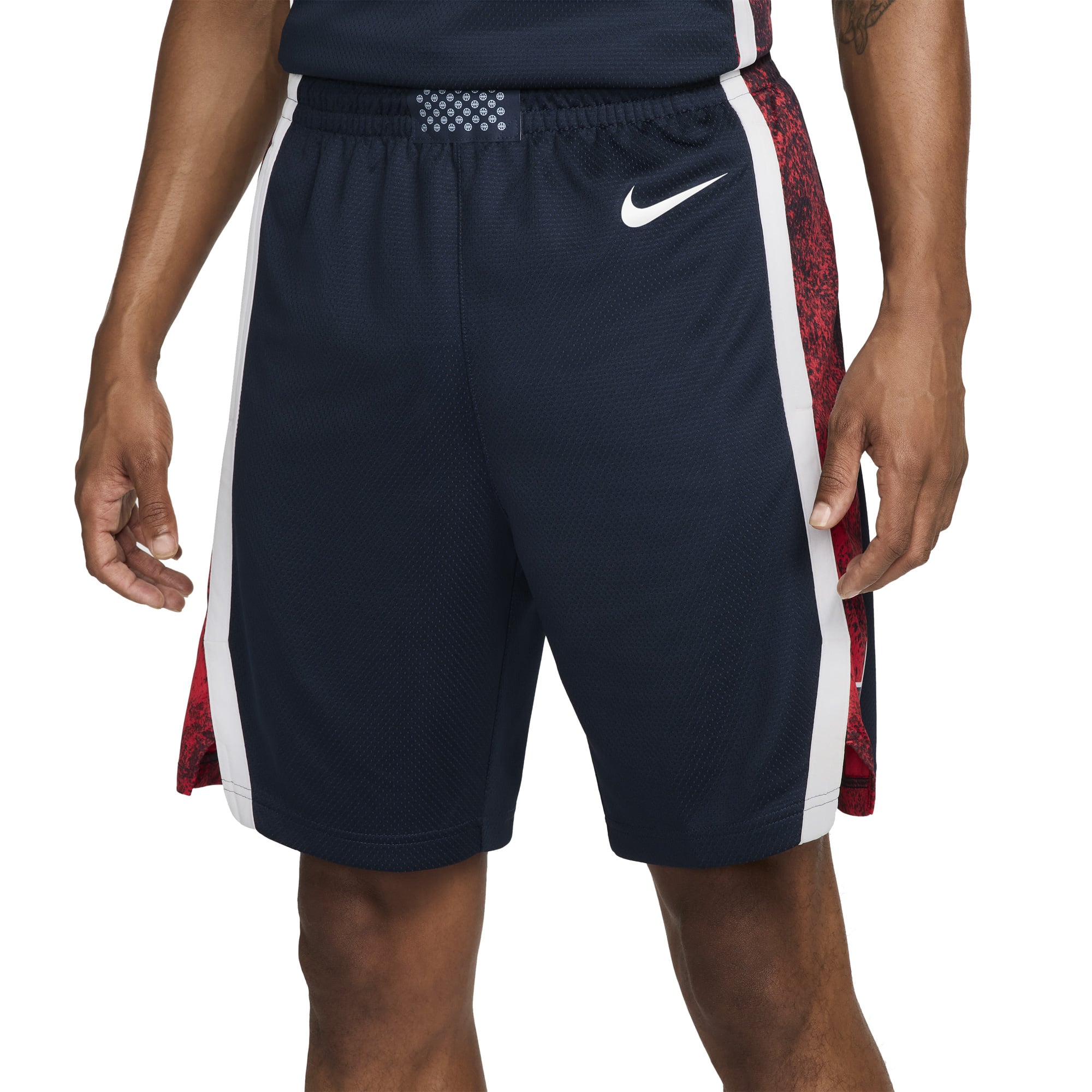 Men's Nike Blue USA Basketball 2024 Summer Olympics Swingman Shorts: retailer-supplied image
