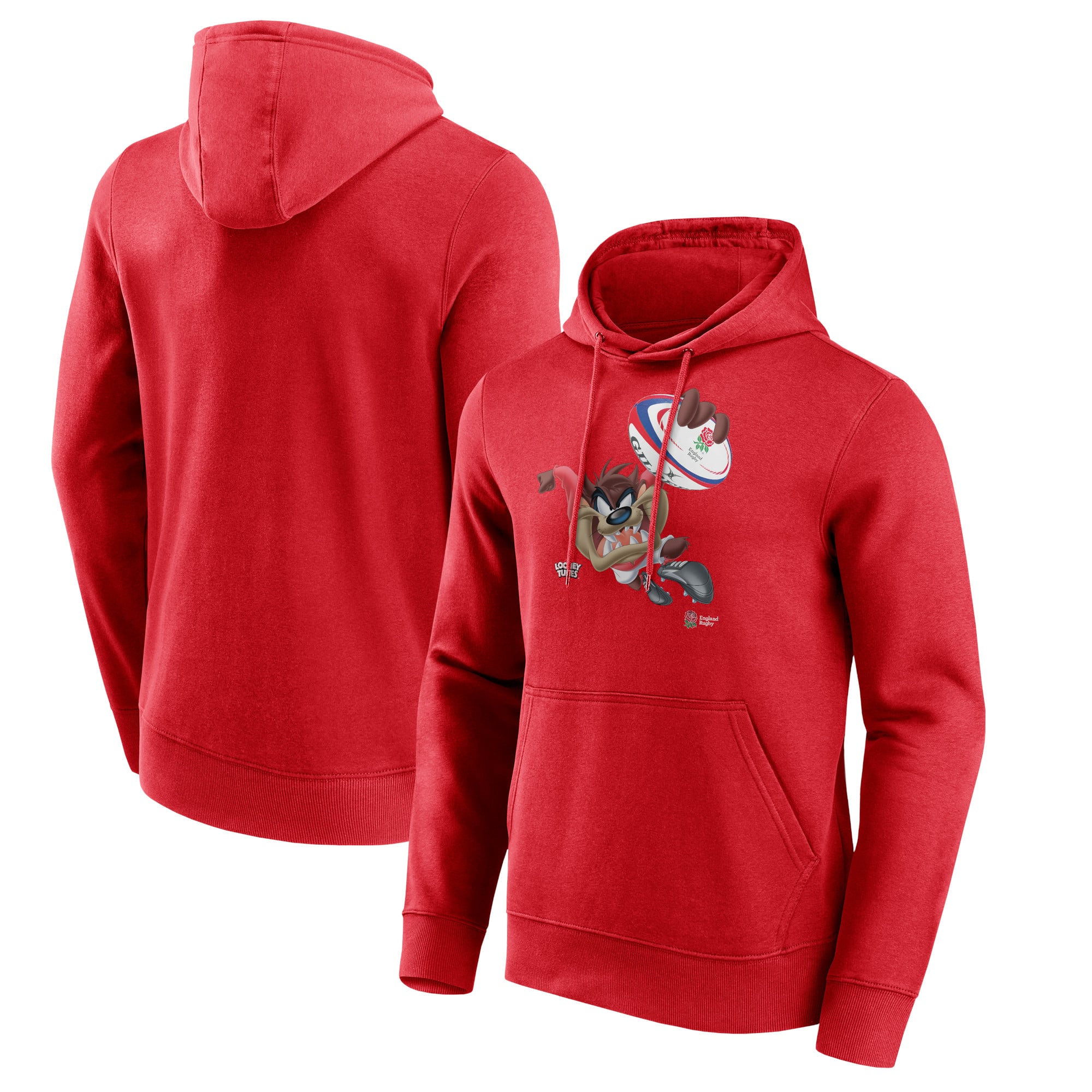 England Rugby Looney Tunes Taz Graphic Hoodie - Red: retailer-supplied image