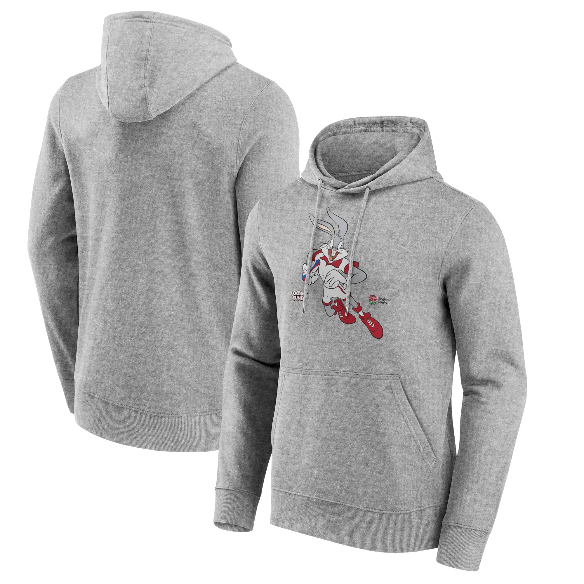 England Rugby Looney Tunes Bugs Bunny Graphic Hoodie - Grey: retailer-supplied image